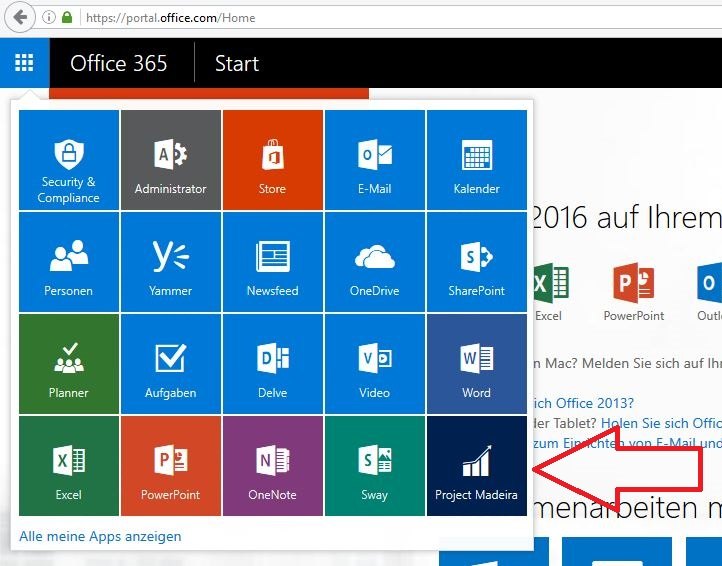 Project Madeira in Office 365