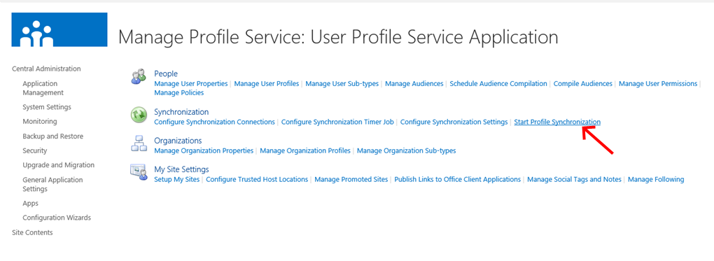 User Profil Sync Dienst Start Profil Dienst