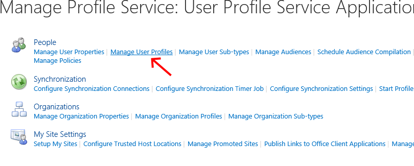 User Profil Sync Manage User